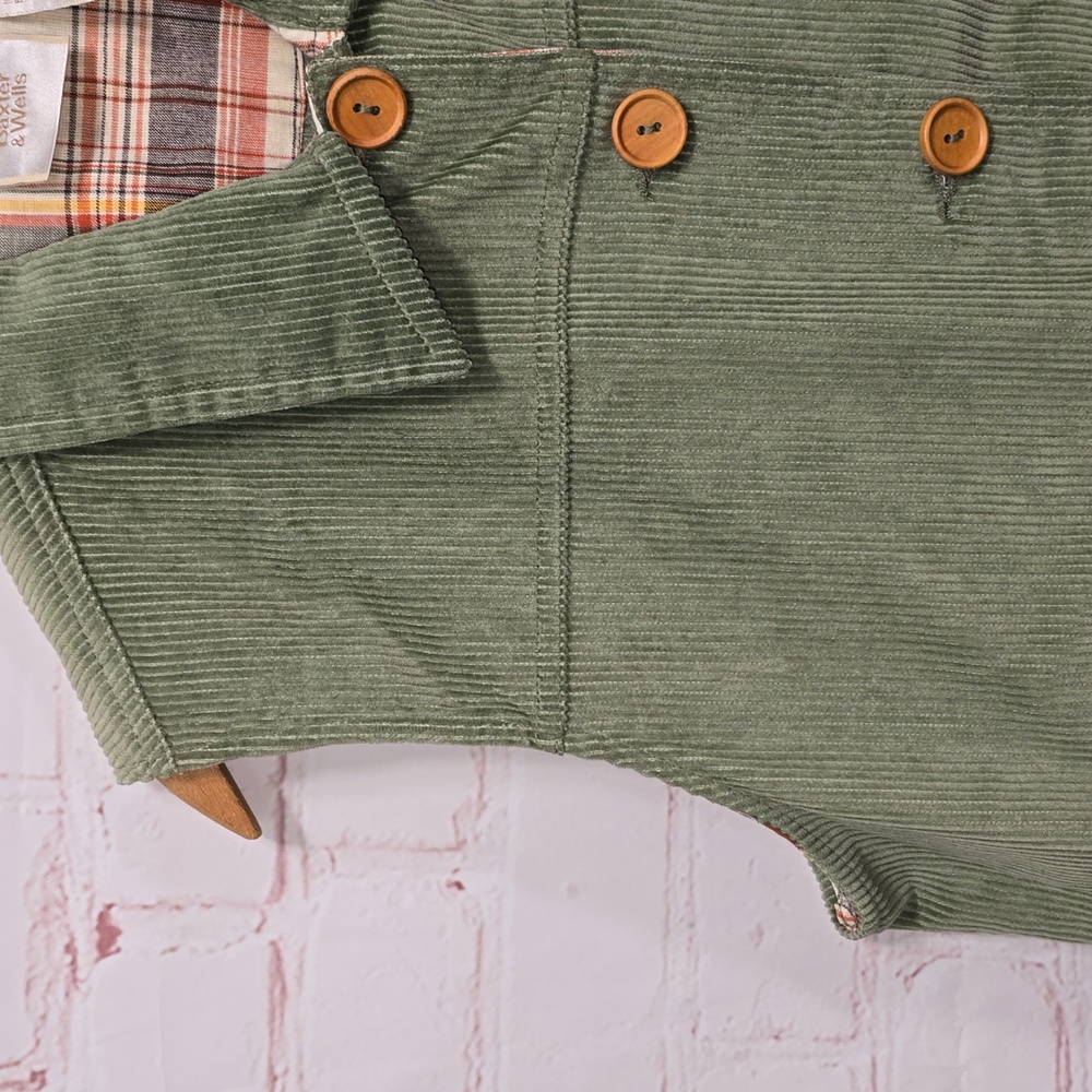 VTG Baxter & Wells Cotton Green Corduroy Fall Vest Womens Size Large - Picture 3 of 14